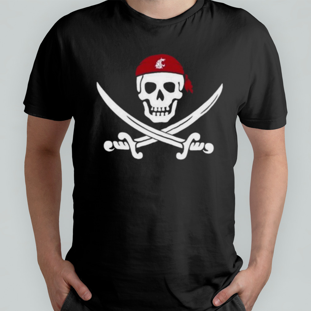 Jake Dickert Wearing Wsu Golf Pirate Skull T-shirt
