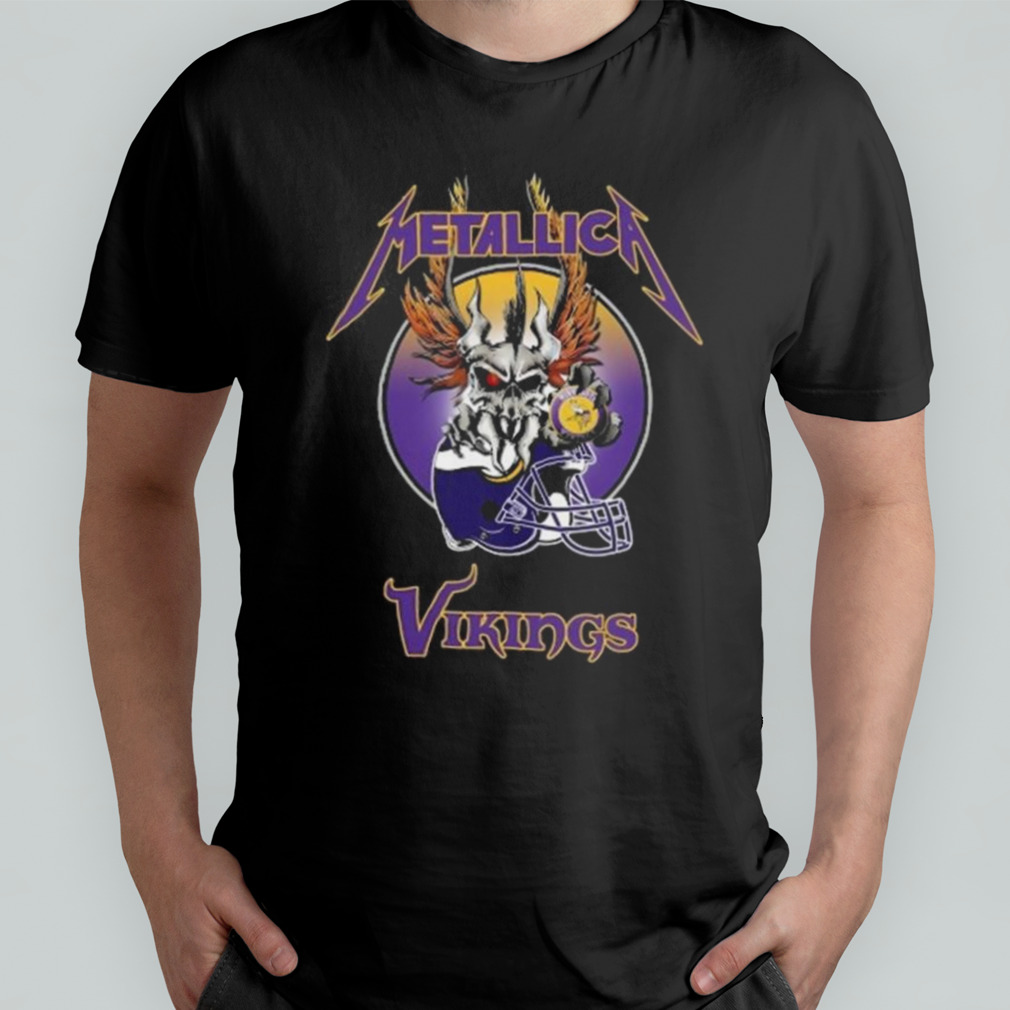 Metallica Skull Eagle NFL Minnesota Vikings 2023 T Shirt - Limotees