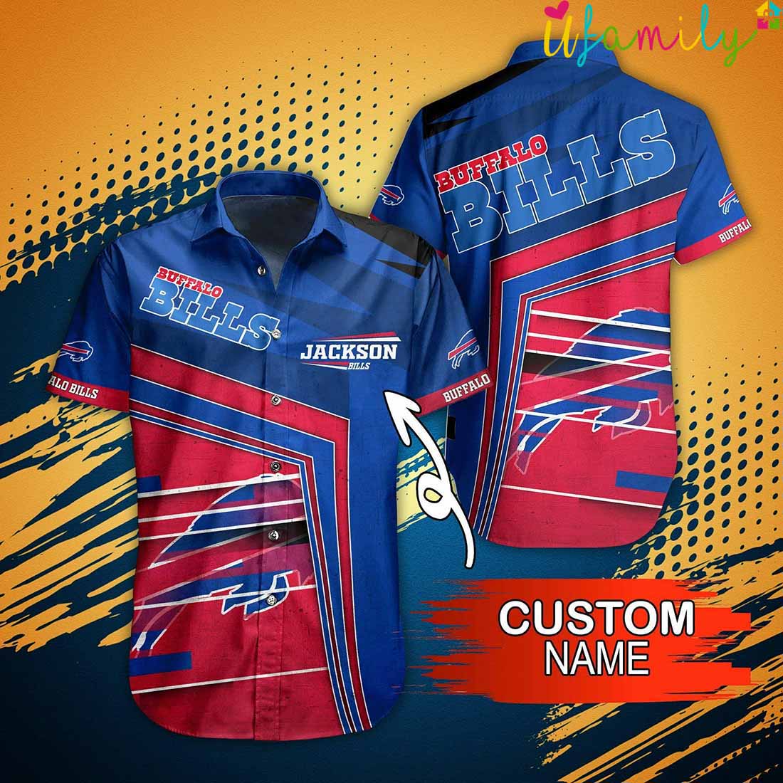 Buffalo Bills Custom Name NFL Hawaiian Shirt And Shorts Gift For