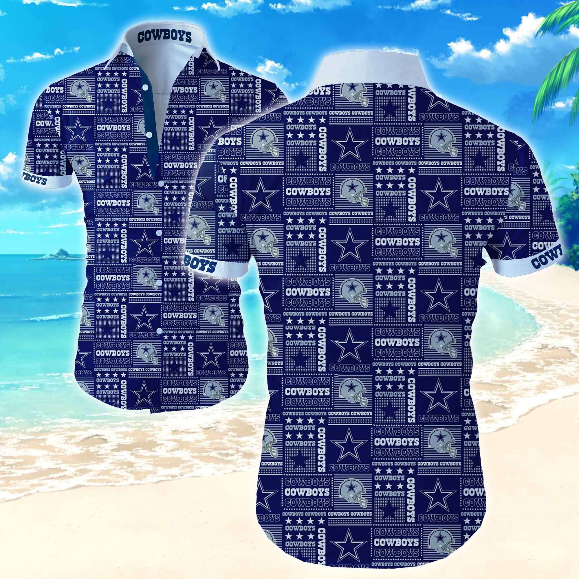 Dallas Cowboys Louis Vuitton Hawaiian Shirt - Thoughtful Personalized Gift  For The Whole Family
