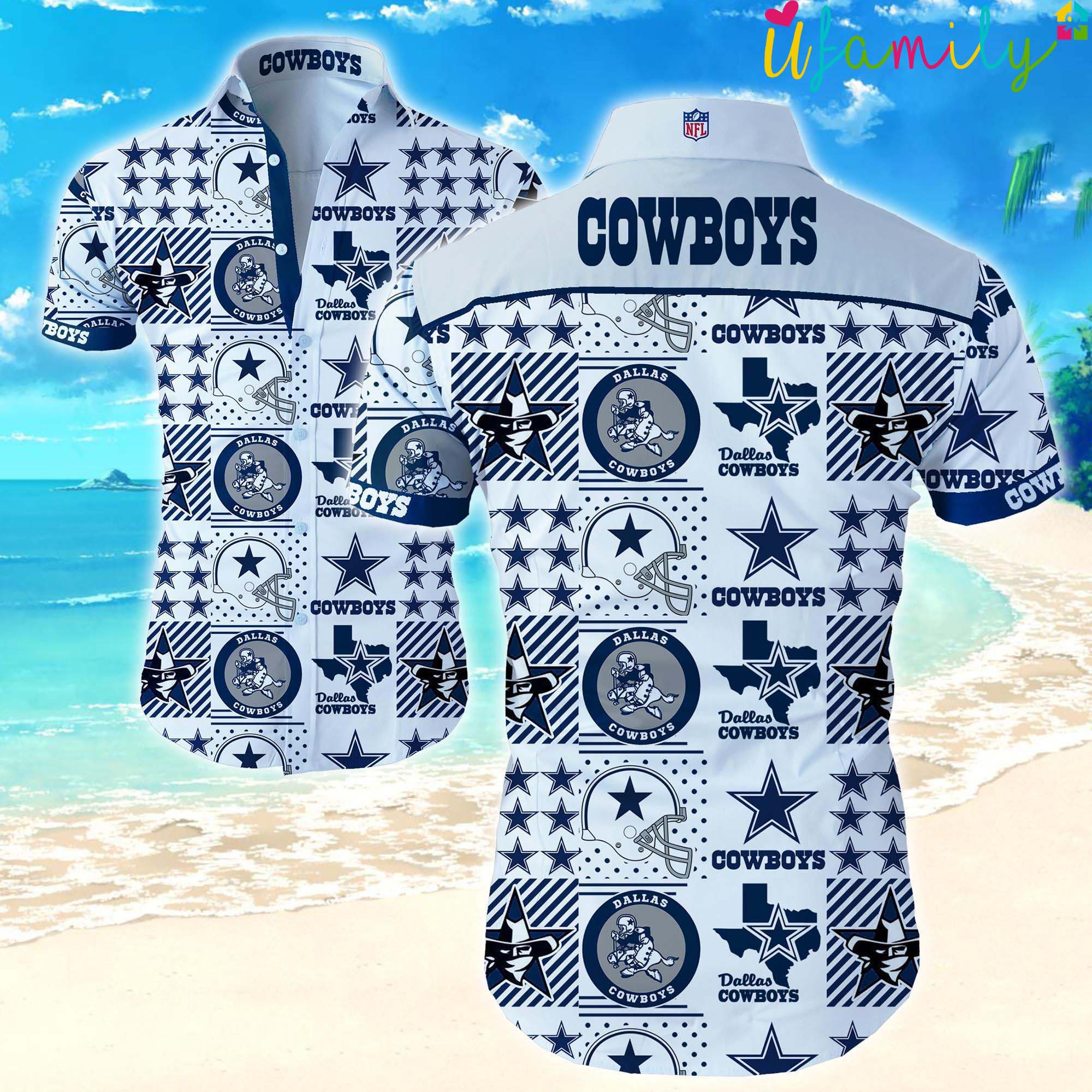 Dallas Cowboys Louis Vuitton Hawaiian Shirt - Thoughtful Personalized Gift  For The Whole Family