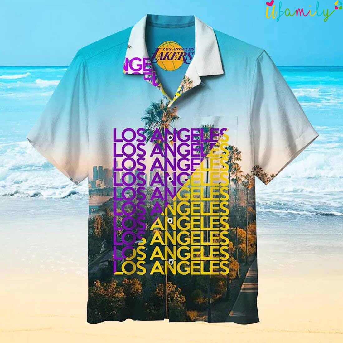 Palm Los Angeles Lakers Hawaiian Shirt Thoughtful Personalized Gift For The  Whole Family - Limotees