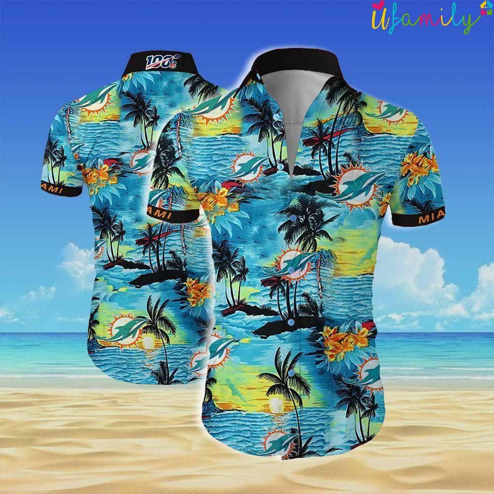 Miami Dolphins Hawaiian Shirt Dolphins Vintage Tropical Forest Hawaiian  Shirt - Upfamilie Gifts Store