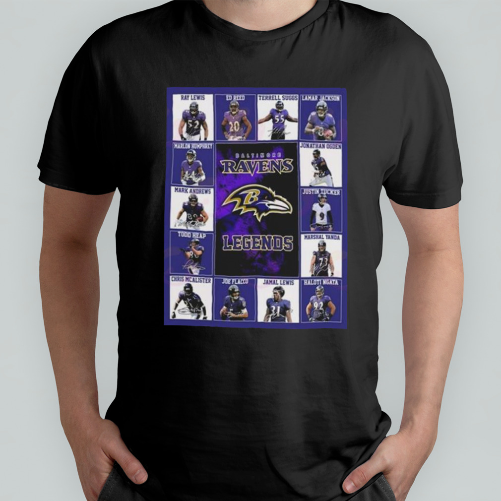 Baltimore Ravens Legends Players 2023 Signatures Shirt