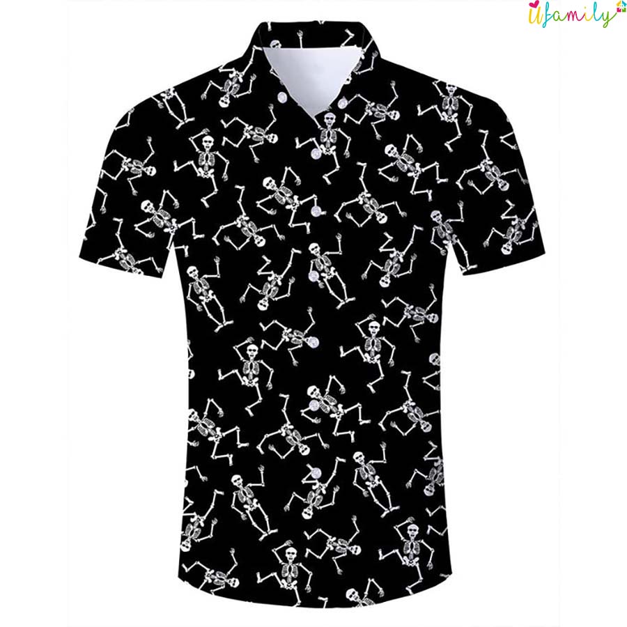 Skeleton Black Funny Hawaii Shirts - Thoughtful Personalized Gift For The Whole Family