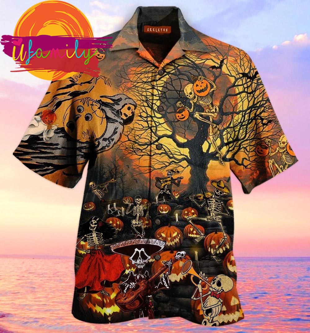 Skeleton Halloween Party Men Hawaiian Shirt - Thoughtful Personalized Gift For The Whole Family