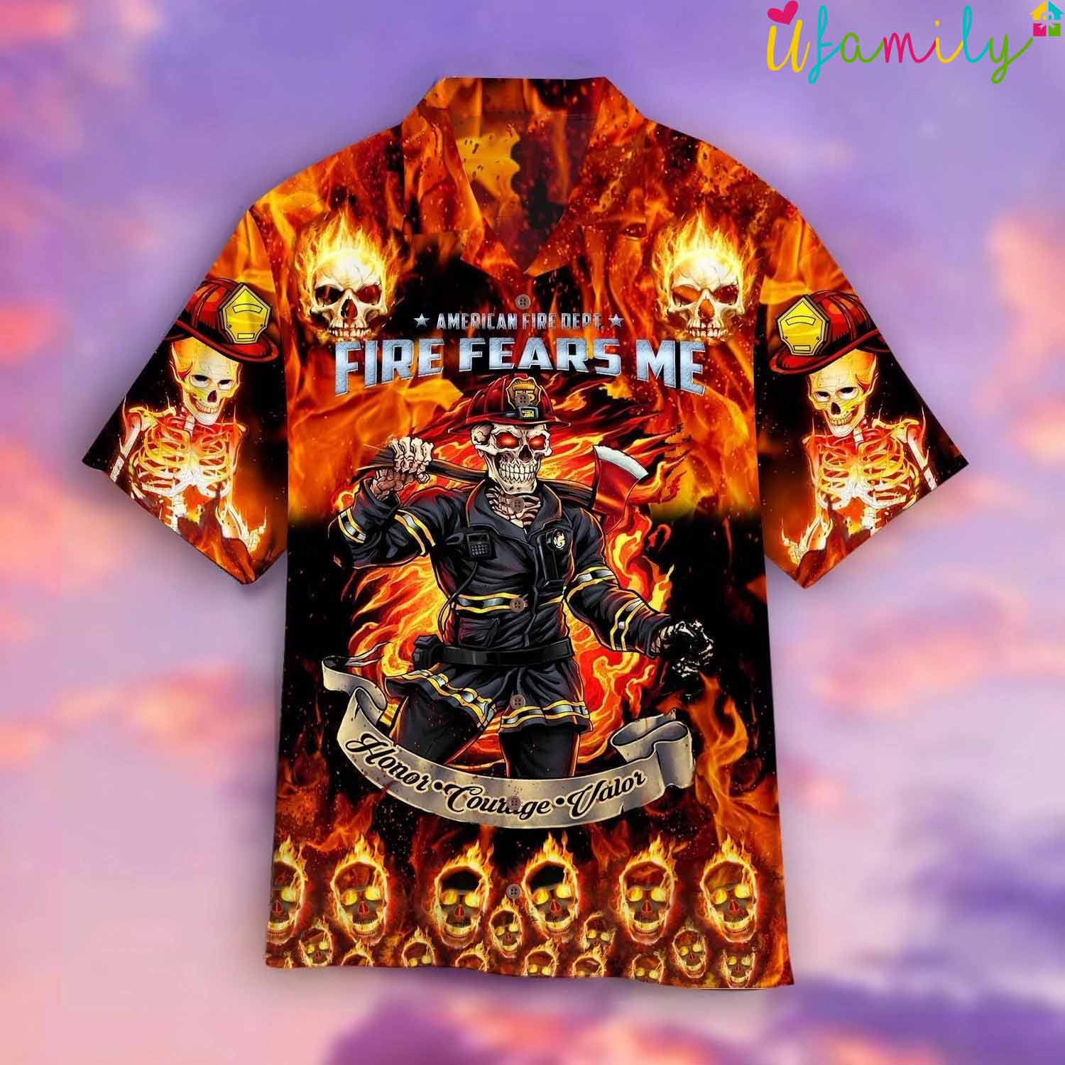 Skulls Firefighter Hawaiian Shirt - Thoughtful Personalized Gift For The Whole Family