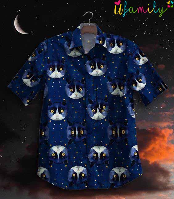 Sky Cat Hawaiian Shirt - Thoughtful Personalized Gift For The Whole Family
