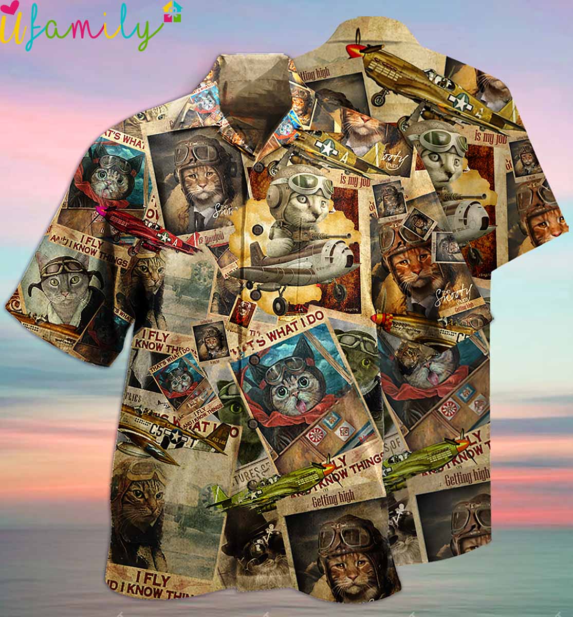 Sky Cat Pilot Hawaiian Shirt - Thoughtful Personalized Gift For The Whole Family