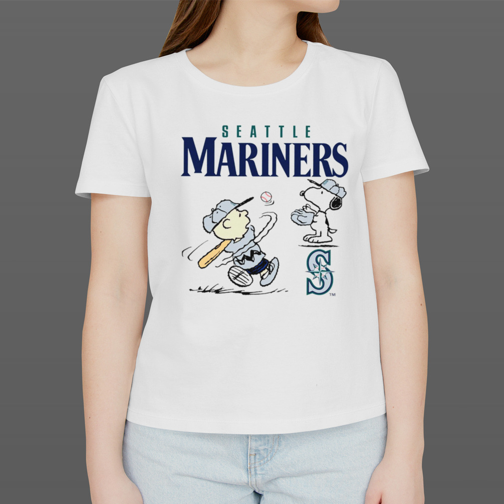 Peanuts Charlie Brown And Snoopy Playing Baseball Seattle Mariners