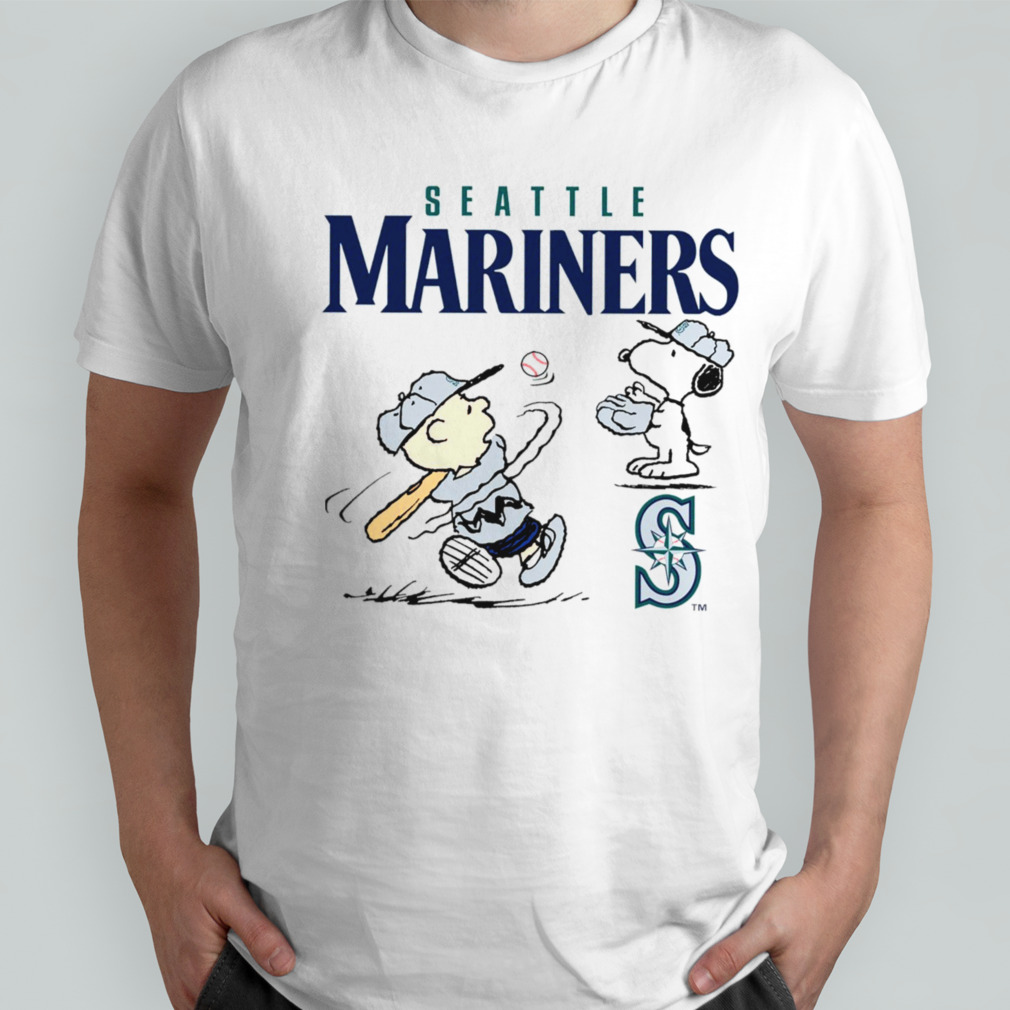 Peanuts Charlie Brown And Snoopy Playing Baseball Seattle Mariners