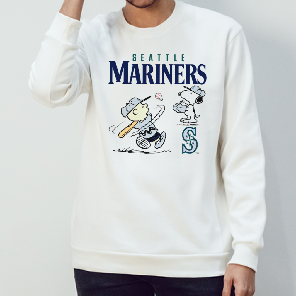 Peanuts Charlie Brown And Snoopy Playing Baseball Seattle Mariners