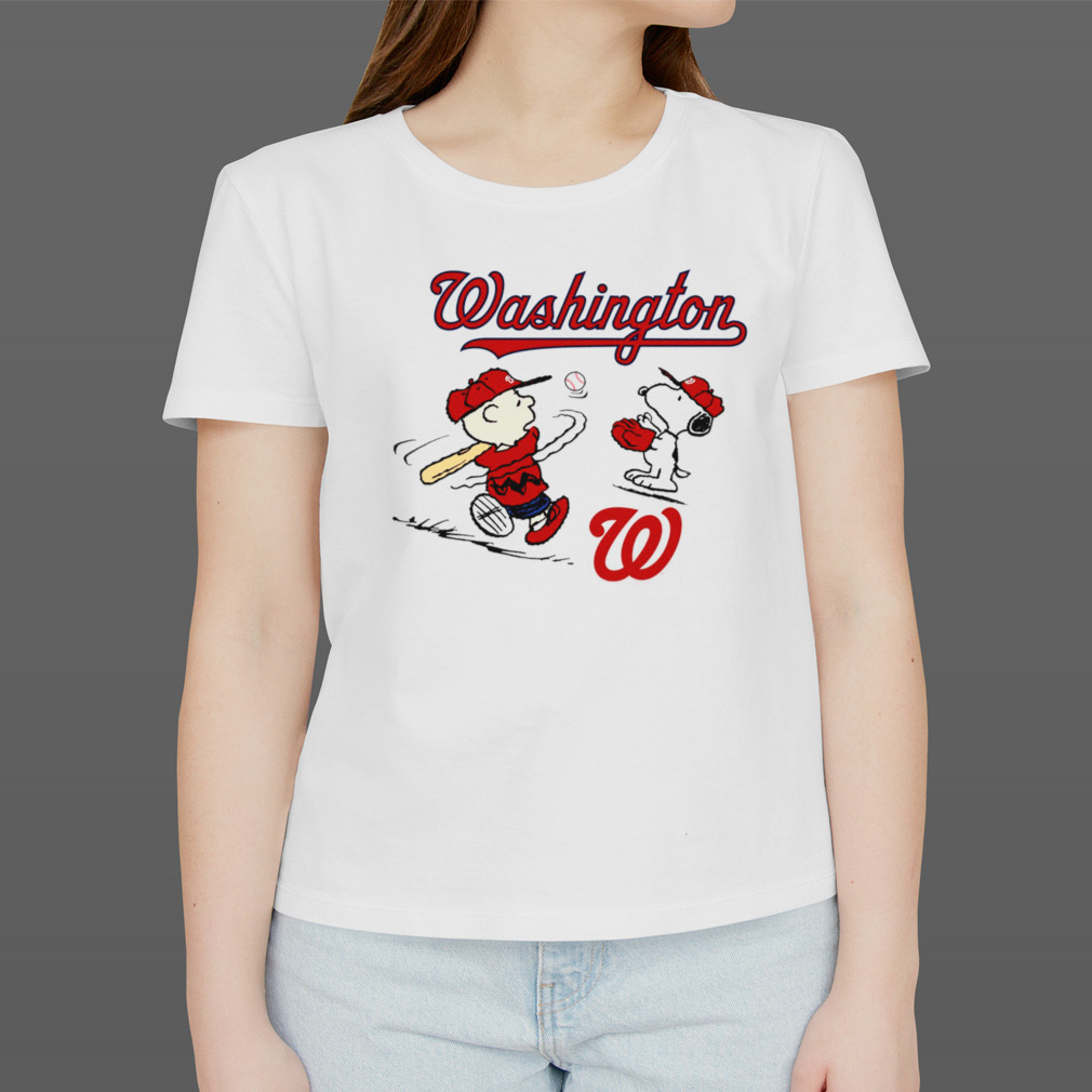Peanuts Charlie Brown And Snoopy Playing Baseball Washington Nationals shirt,sweater,  hoodie, sweater, long sleeve and tank top
