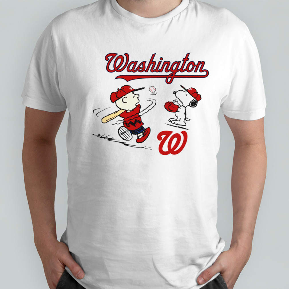 Peanuts Charlie Brown And Snoopy Playing Baseball Washington Nationals shirt,sweater,  hoodie, sweater, long sleeve and tank top