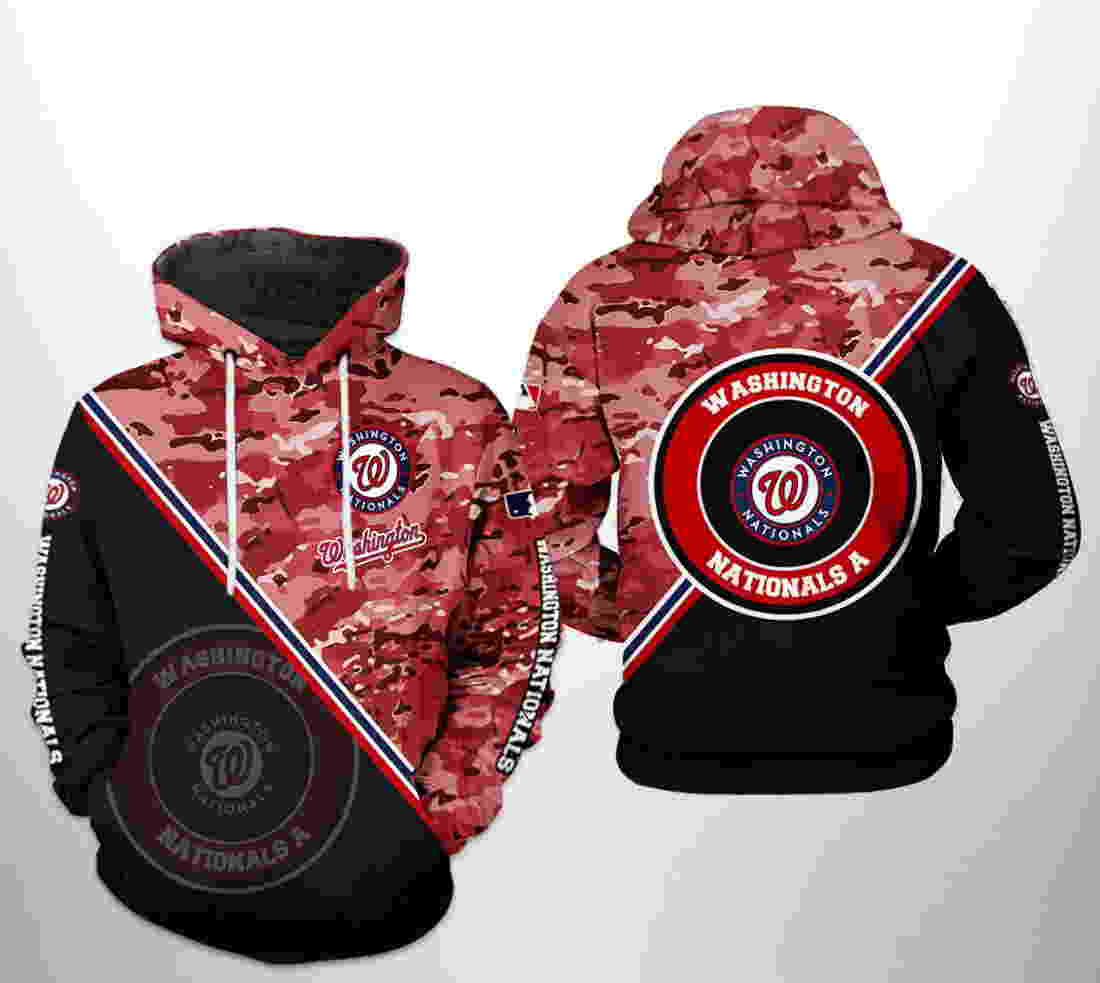 MLB Washington Nationals Special Camo Realtree Hunting 3D Hoodie