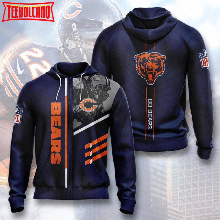 Chicago Bears-3D Unisex Hoodie Sweatshirt Tshirt Zipper - Winxmerch