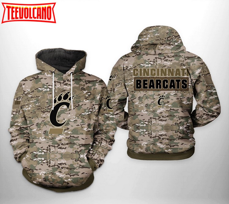 Cincinnati Bengals NFL US Flag Camo Veteran Team 3D Printed Hoodie