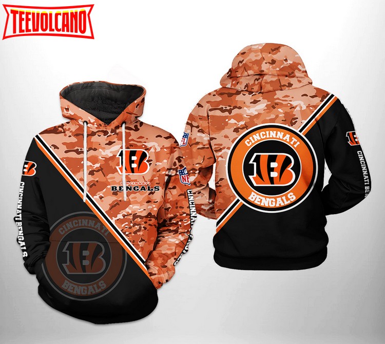 Cincinnati Bengals Camo 3D Hoodie 3D Sweatshirt - T-shirts Low Price