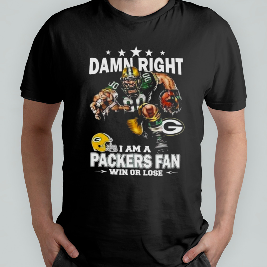 Damn right I am a Green Bay Packers fan win or lose mascot