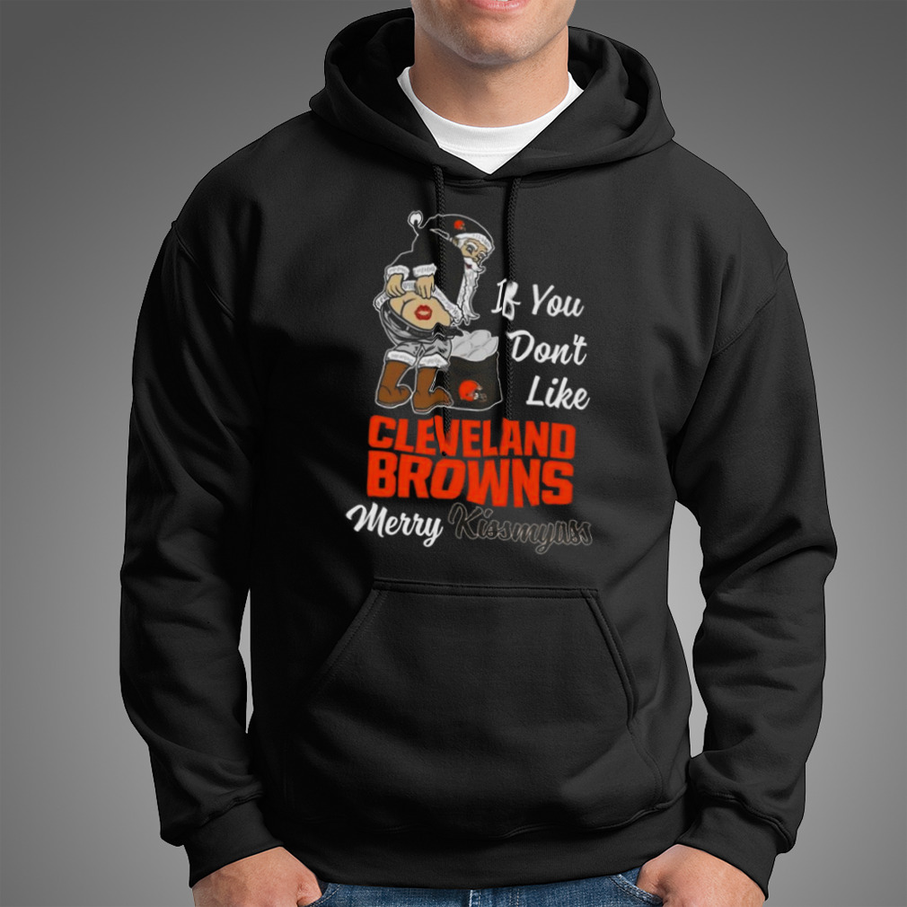 Santa If You Don'T Like Cleveland Browns Merry Kissmyass 2023 Christmas T  Shirt - Peanutstee