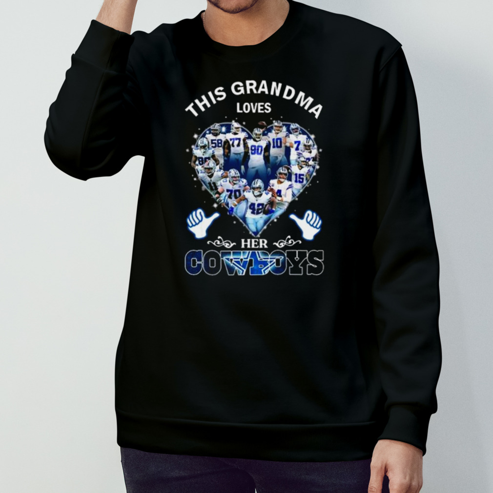 This Grandma Loves Dallas Cowboys Heart Players Shirt