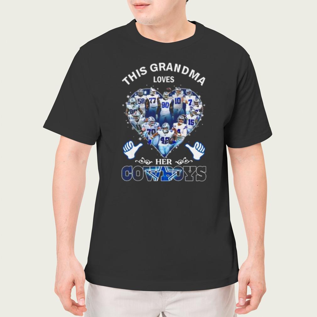 This Grandma Loves Dallas Cowboys Heart Players Shirt