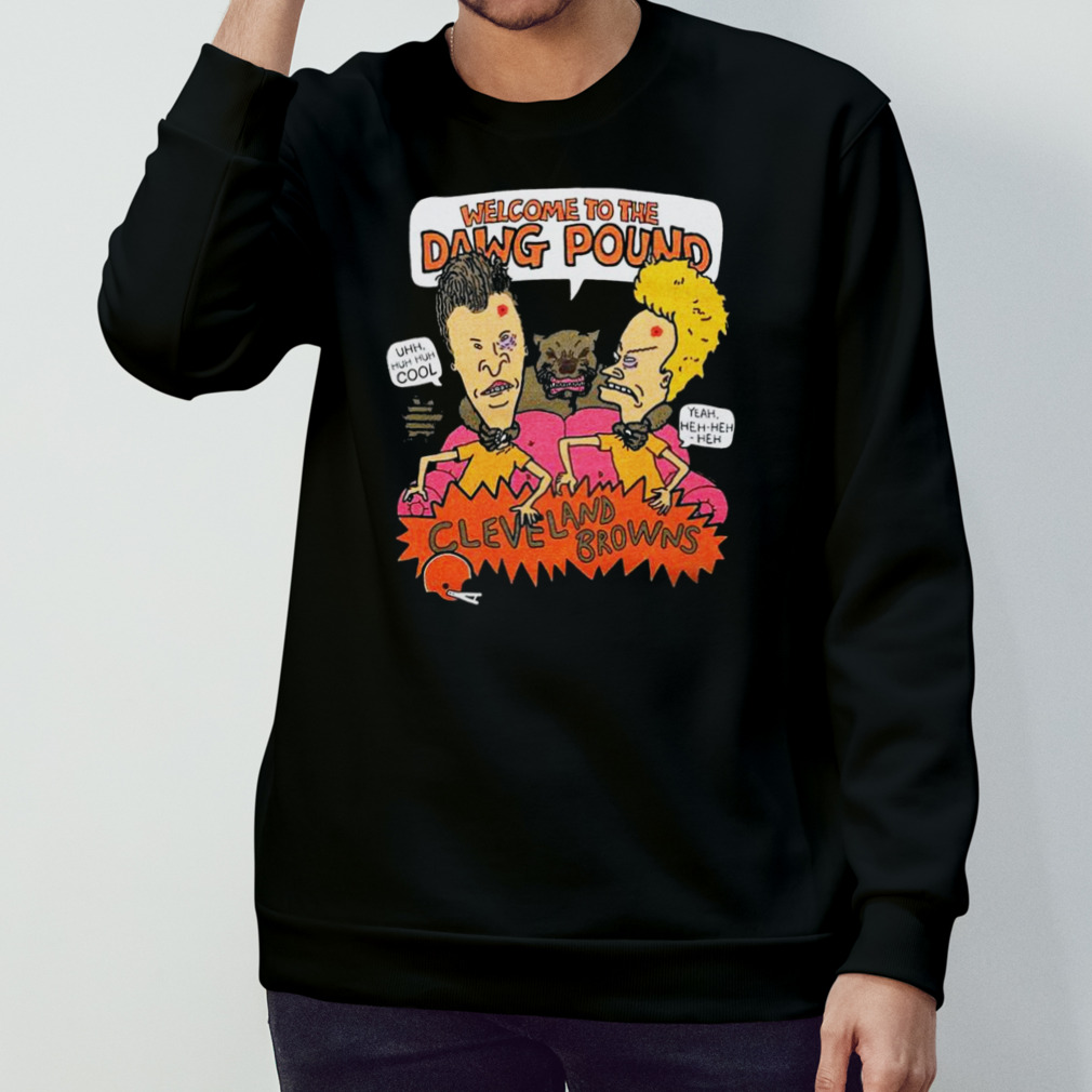 Beavis and butthead x cleveland browns dawg pound shirt, hoodie, sweater,  long sleeve and tank top