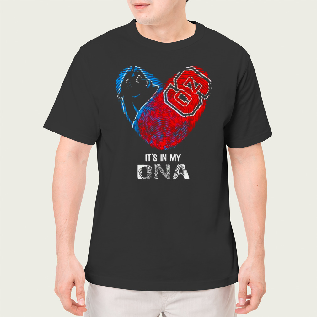 Carolina Panthers And North Carolina State Heart It’s In My DNA 2023 T-Shirt