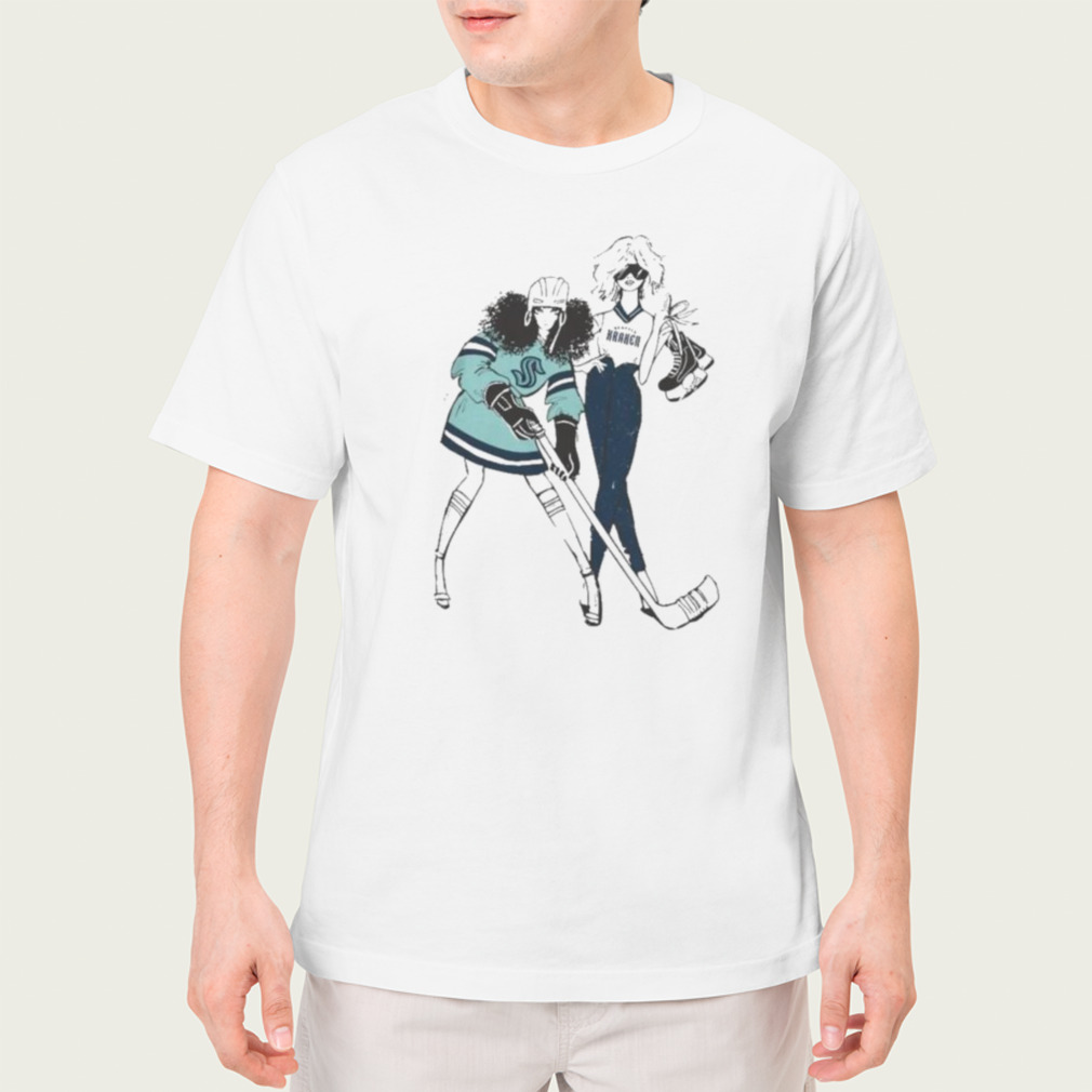 G-III 4Her By Carl Banks White Seattle Kraken Hockey Girls Tee Shirt