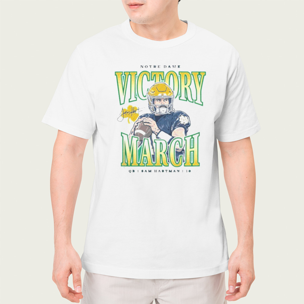 Homefield Merch Notre Dame Sam Hartman Victory March T-shirt