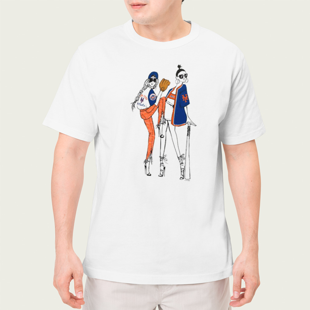 New York Mets G-III 4Her by Carl Banks White Baseball Girls Fitted T-Shirt