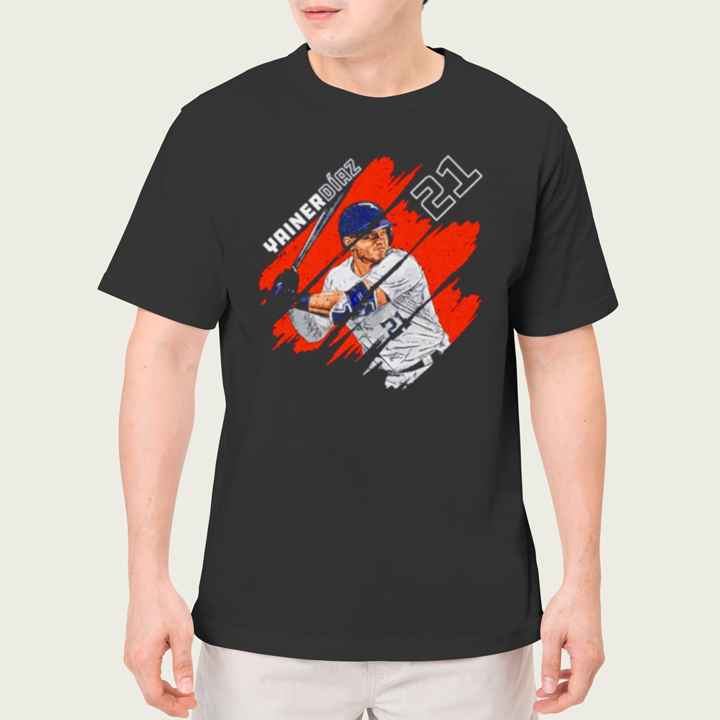 Yainer Diaz Houston Stripes baseball shirt
