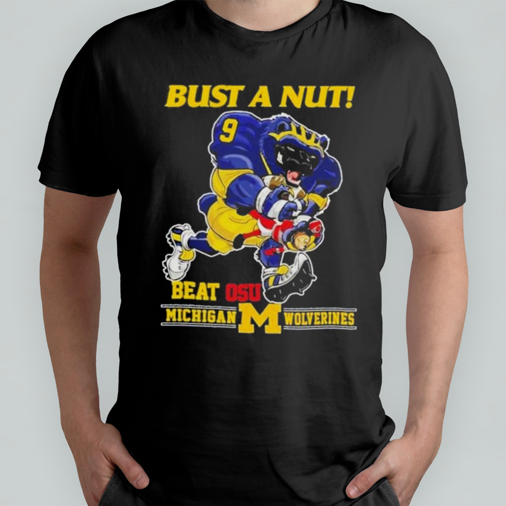 Michigan Wolverines 2023 Bust a Nut Beat OSU T-Shirt