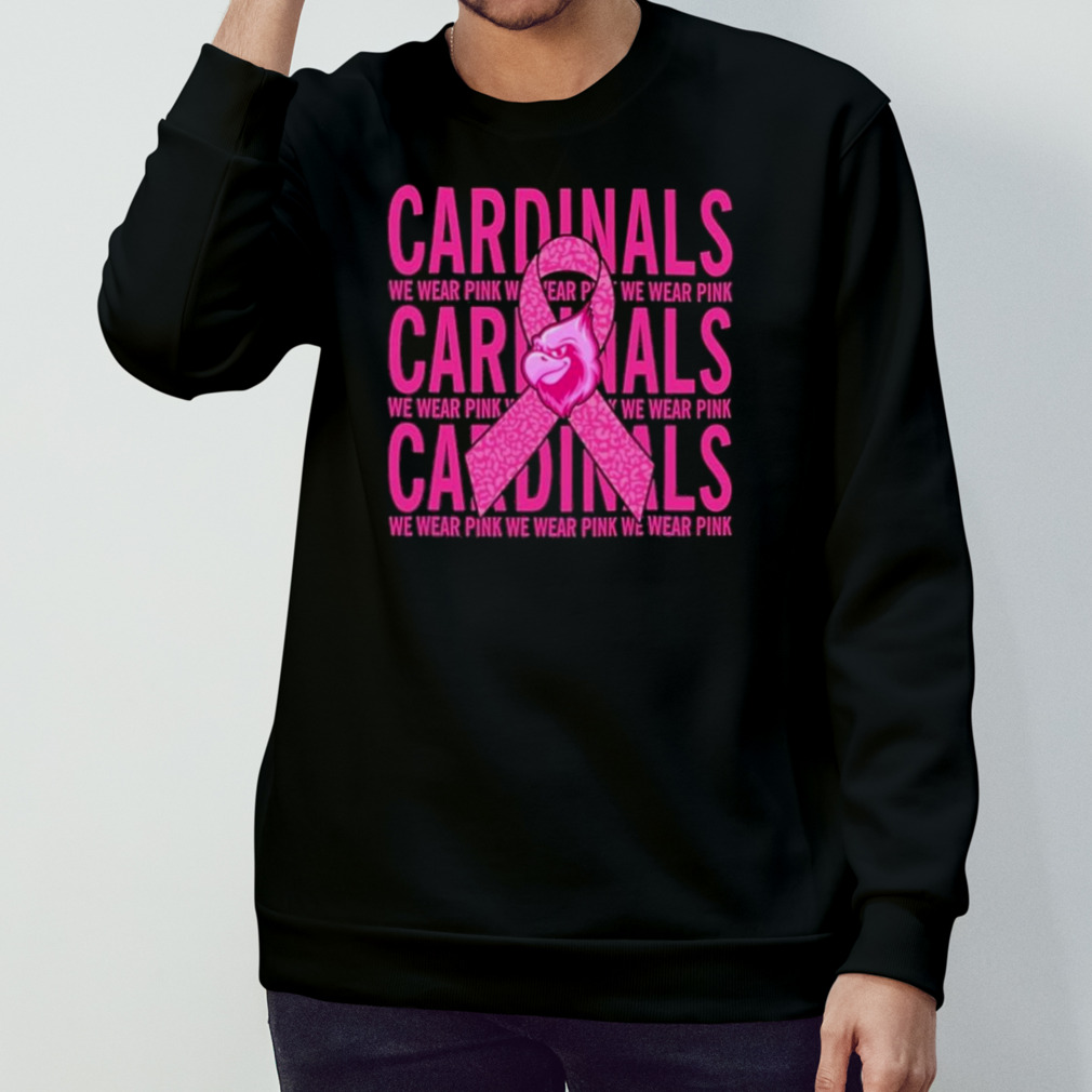 Arizona Cardinals Mascot We Wear Pink Cancer T Shirt