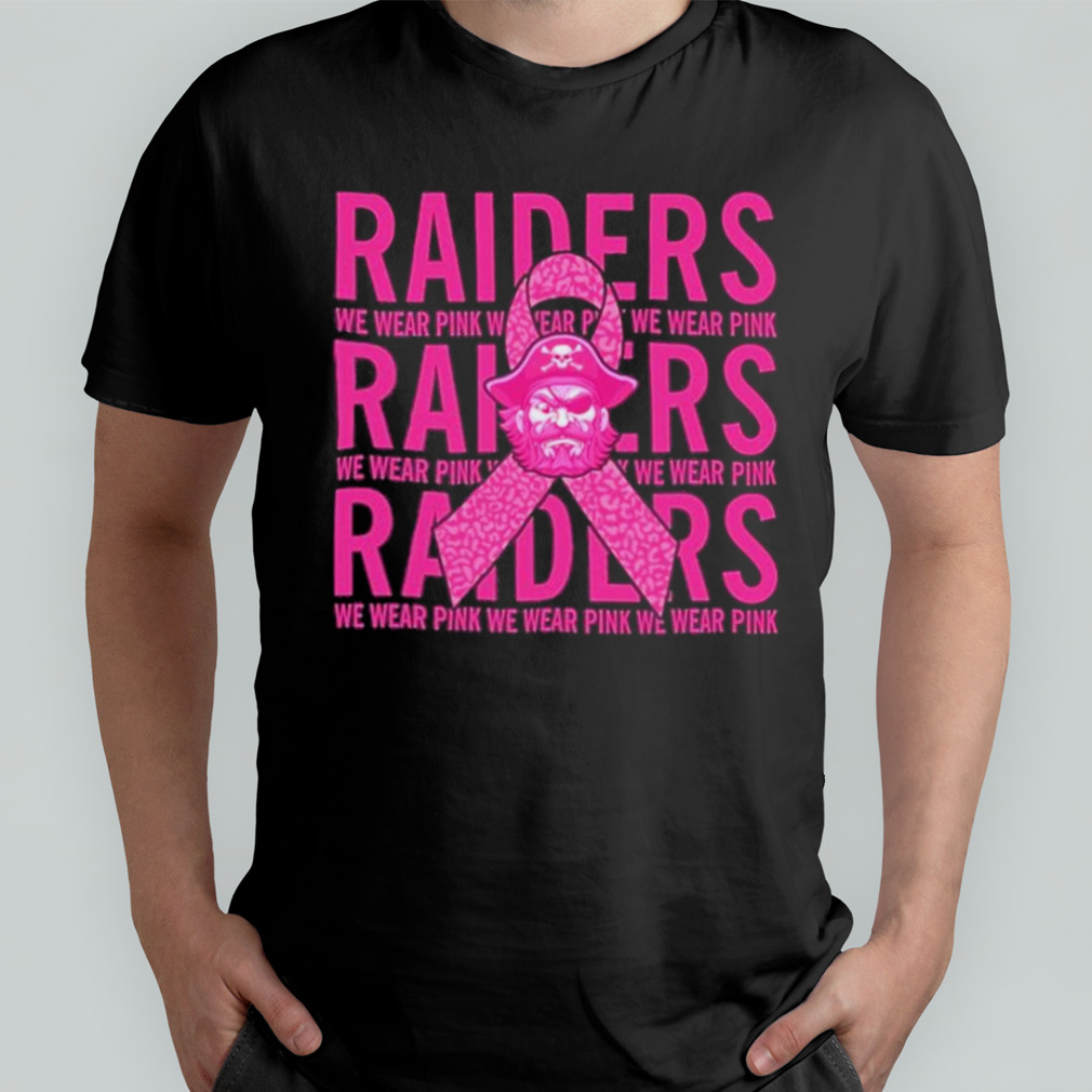 Las Vegas Raider Mascot We Wear Pink Cancer T-shirt