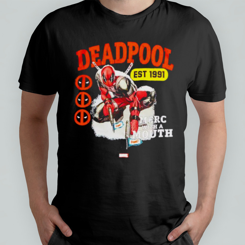 Marvel Deadpool merc with a mouth shirt