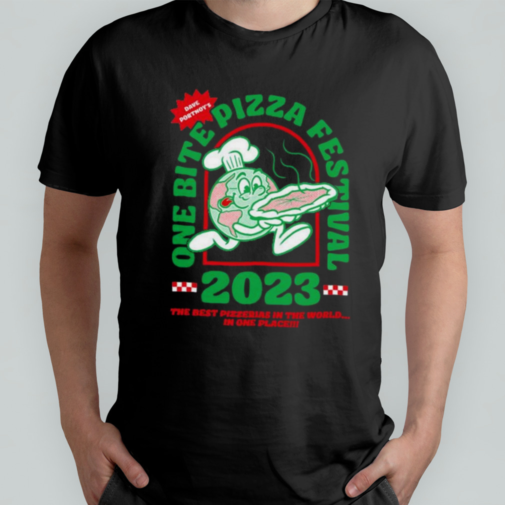 One Bite Festival Cartoon 2023 The Best Pizzerias In The World In One Place T-shirt