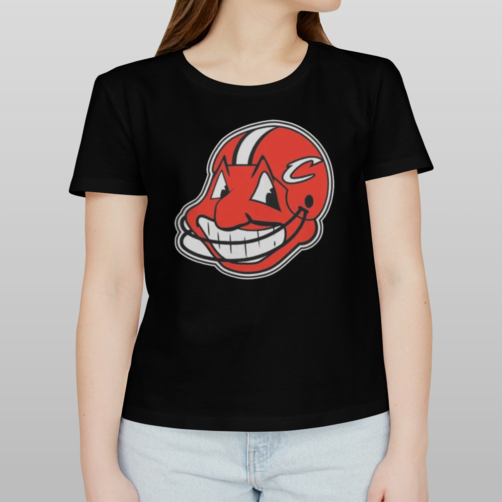 Official Cleveland indians Cleveland browns mash up logo T-shirt