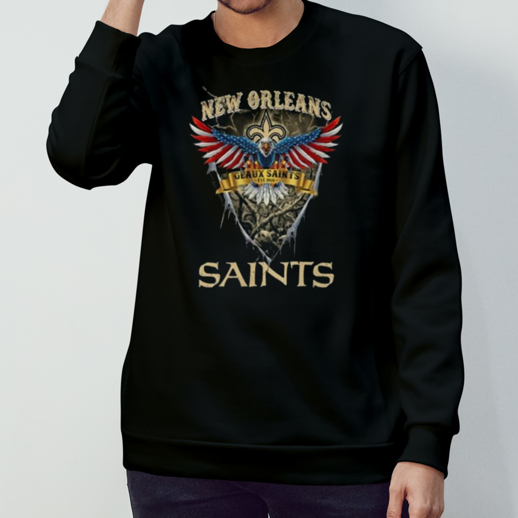 New Orleans Saints Shirt, Geaux Saints Unisex Hoodie Crewneck