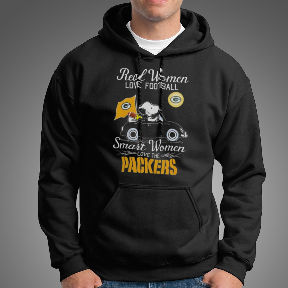 Peanuts Snoopy And Woodstock Real Women Love Football Smart Women Love The Green  Bay Packers shirt, hoodie, sweater, long sleeve and tank top