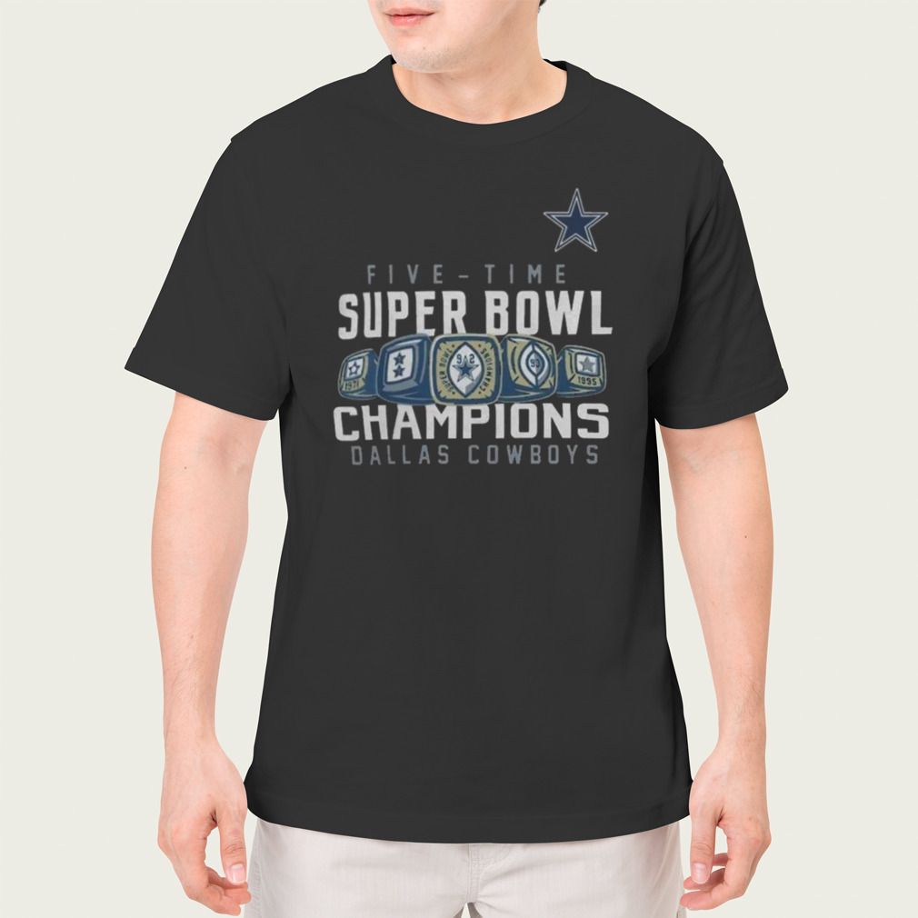 Dallas Cowboys Five time Super Bowl Champions 2023 T shirt - Limotees