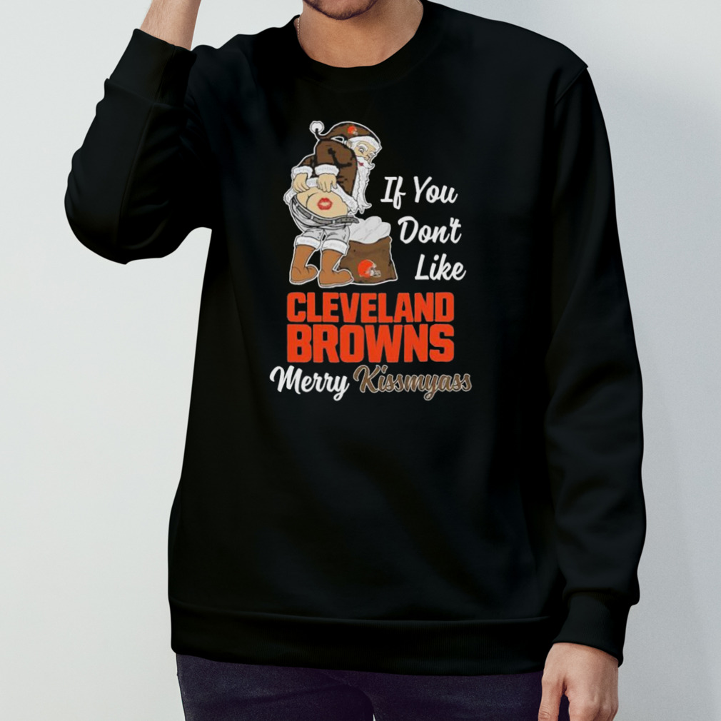 Santa Claus If You Don't Like Cleveland Browns Merry Kissmyass Ornament -  Teespix - Store Fashion LLC