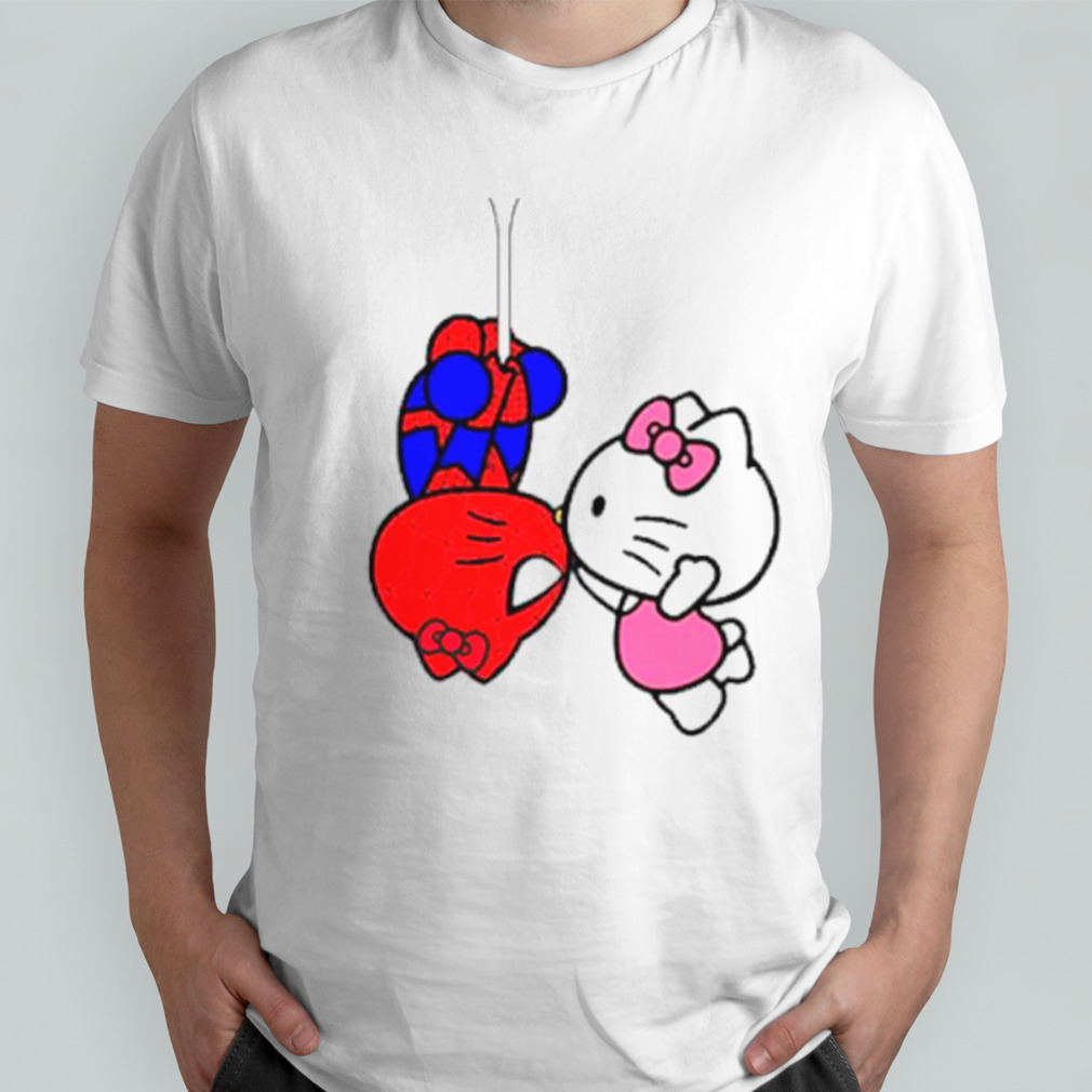 Spiderman Hello Kitty Kissing shirt