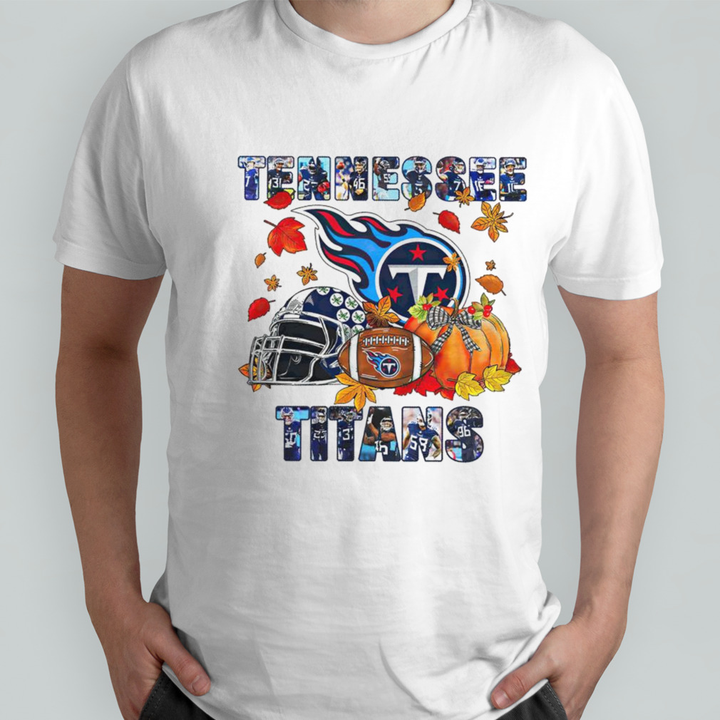 Tennessee Titans fall helmet pumpkin shirt