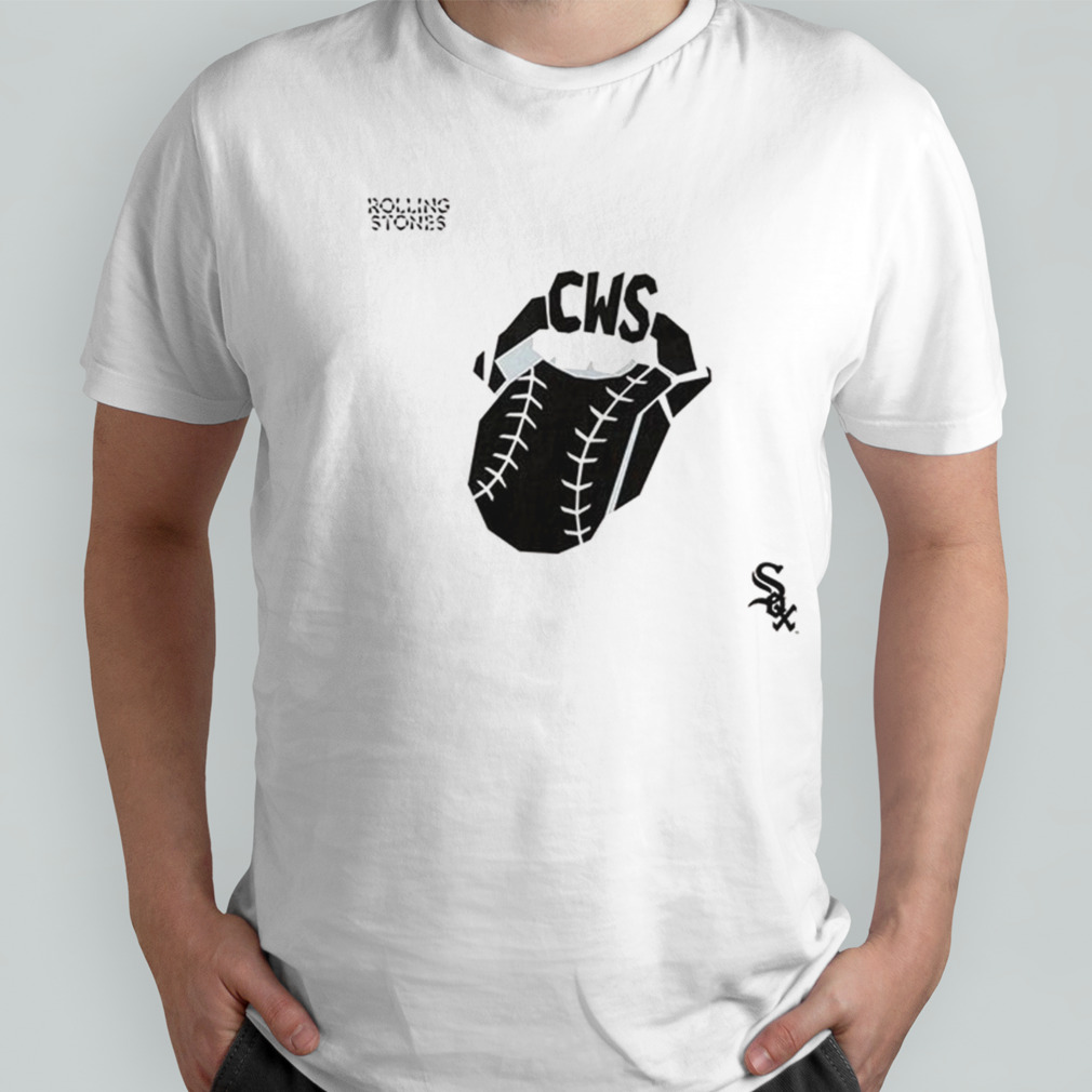 The Rolling Stones x Chicago White Sox MLB Hackey Diamonds Limited Edition Vinyl Collection Collab T-Shirt