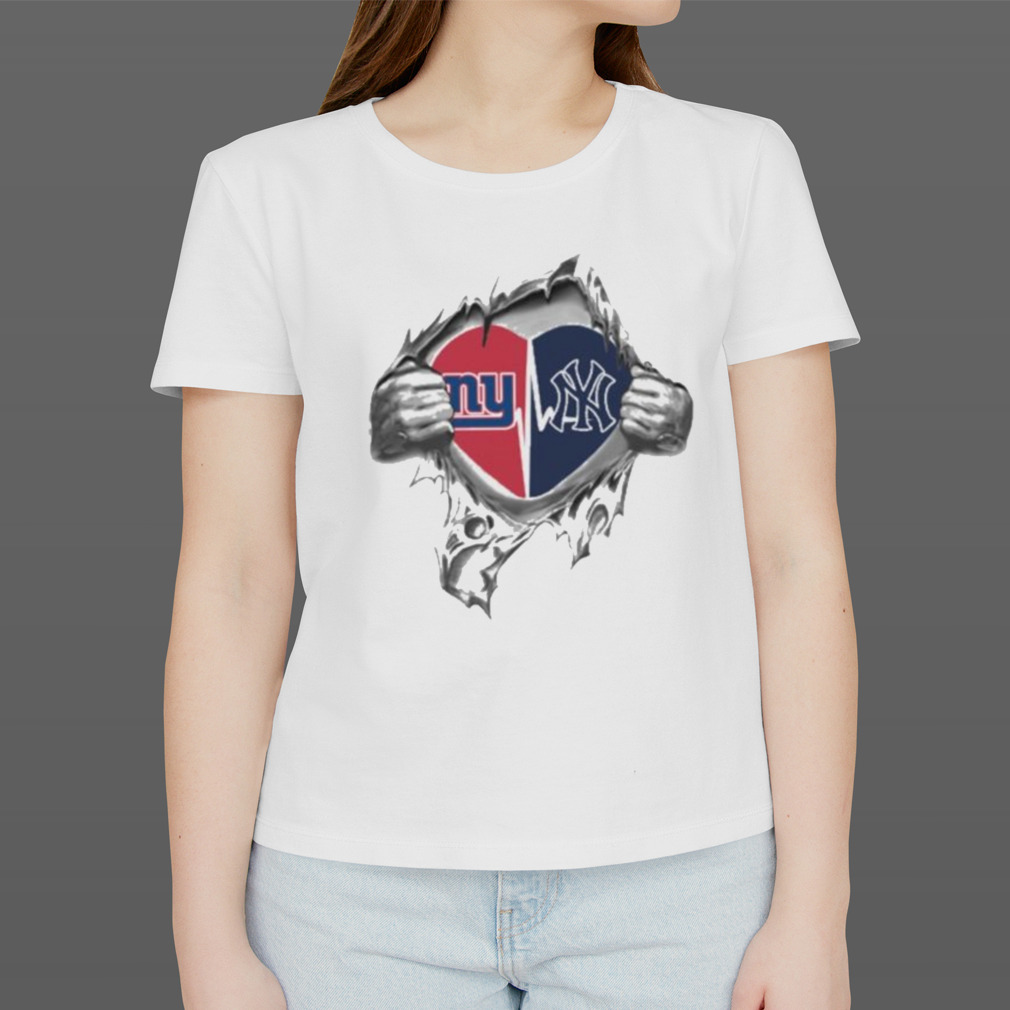 Blood Inside Me New York Giants And New York Yankees 2023 Shirt