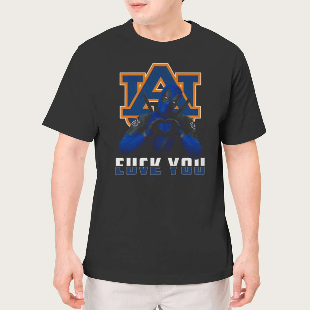 Deadpool Auburn Tigers Love You and Fuck Your Shirt