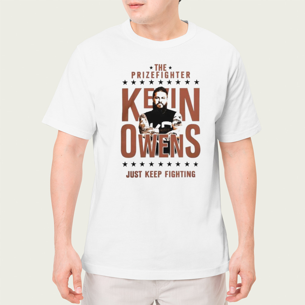 Ripple Junction Heather Gray Kevin Owens Just Keep Fighting T-Shirt