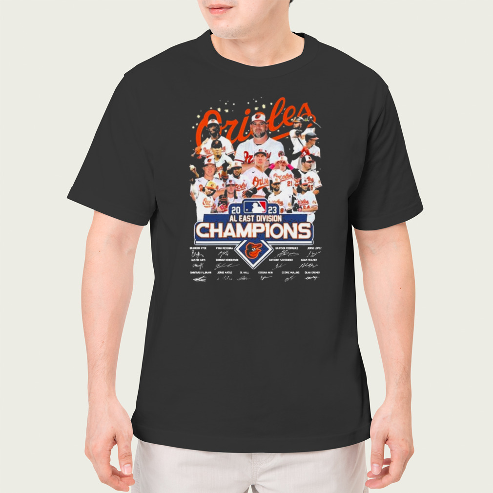 Team Baltimore Orioles Champions AL East Division 2023 Signatures T-Shirt -  Binteez