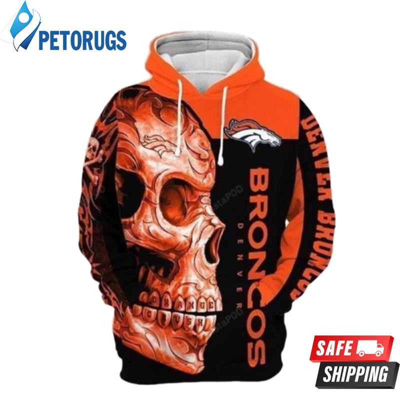 Denver Broncos Skull 3D T-Shirt – SportsDexter